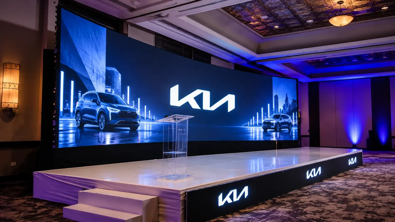Lanzamiento empresarial con escenario audiovisual · Truca Eventos